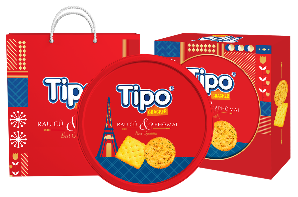 Tipo Bánh Cracker Rau Củ Chà Bông & Phô Mai 292g