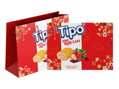 Tipo Bánh Bông Lan Cuộn Kem Hương Dâu 396g