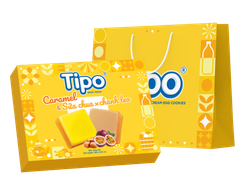 Tipo Bánh Trứng Hỗn Hợp Caramel & Sữa Chua Chanh Leo 350g