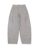  HOWS® STRIPED KHAKI PANTS / BLACK x WHITE 