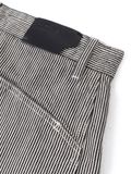  HOWS® STRIPED KHAKI PANTS / BLACK x WHITE 