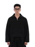  HOWS® IN THE NIGHT HALF ZIP SHIRT / BLACK 