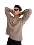  HOWS® WAFFLE LONG SLEEVE HENLEY / CAMEL 
