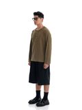  HOWS® FITTED LONG SLEEVE HENLEY T-SHIRT / MOSS 