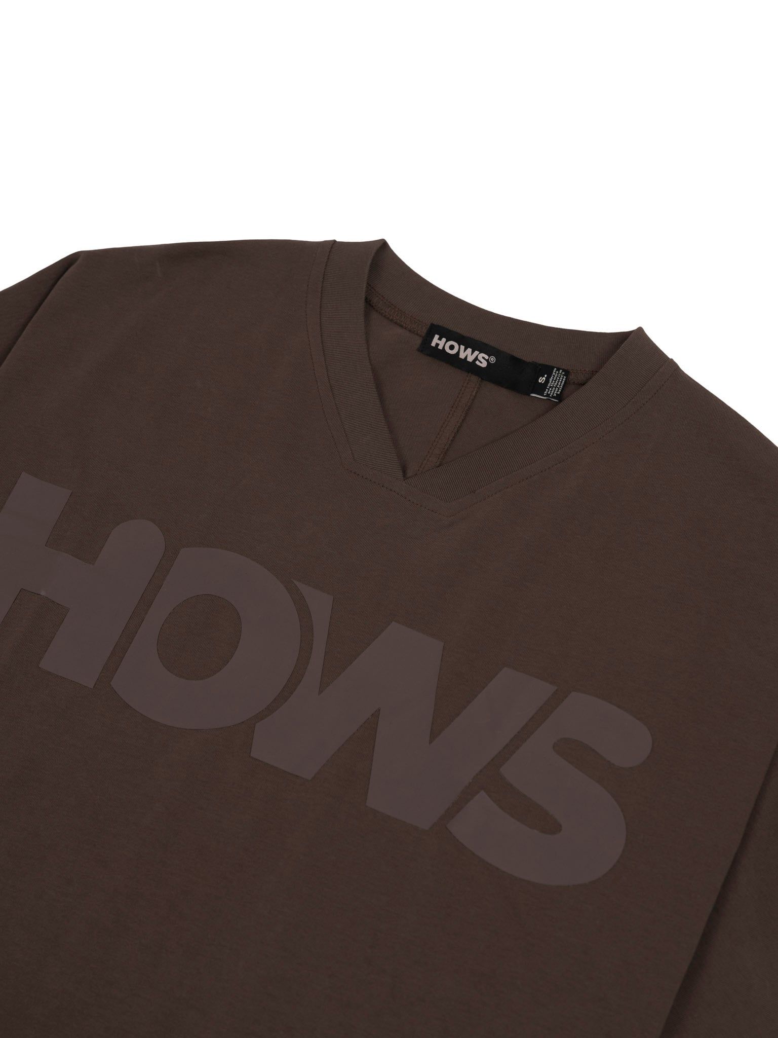  HOWS® RELAXED THE NOISE V-NECK / BROWN 