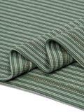  HOWS® STRIPED HENLEY LONG SLEEVE T-SHIRT / MOSS 