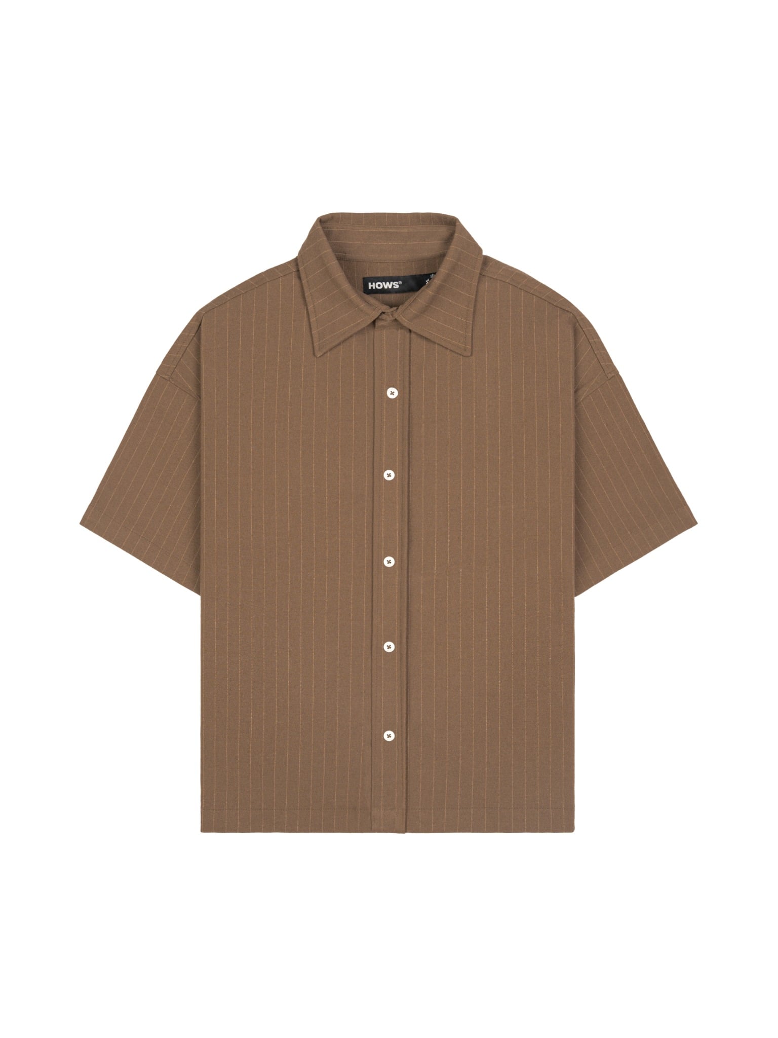  HOWS® URBAN PINSTRIPE SHIRT / BROWN 