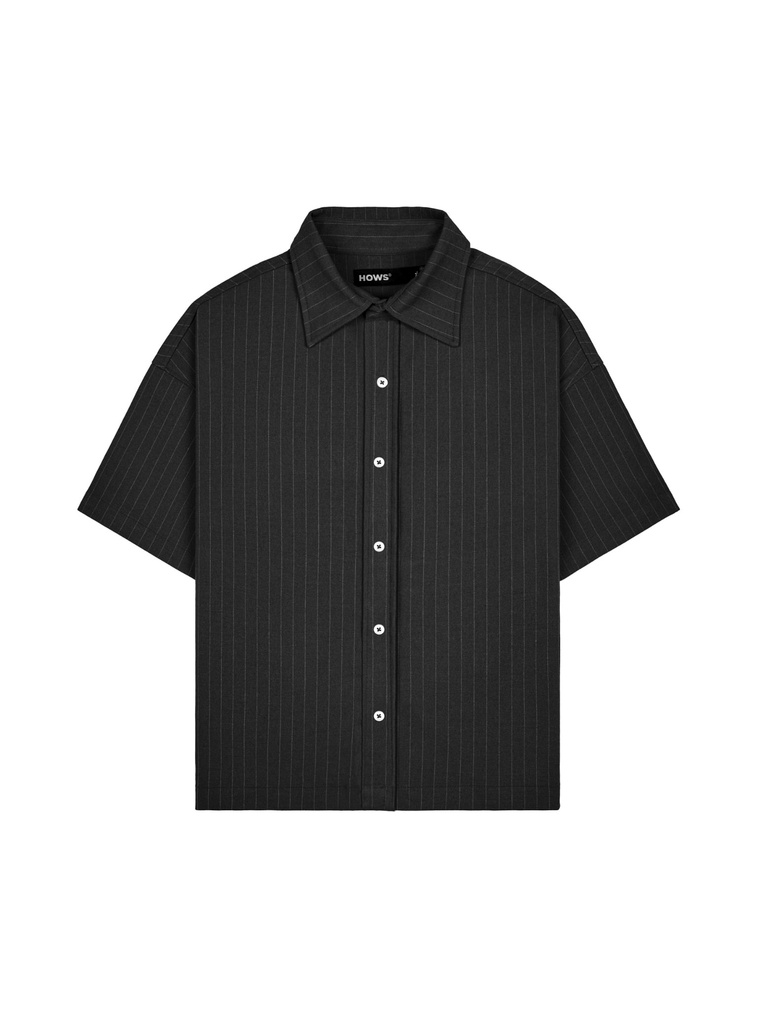  HOWS® URBAN PINSTRIPE SHIRT / BLACK 