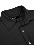  HOWS® URBAN PINSTRIPE SHIRT / BLACK 