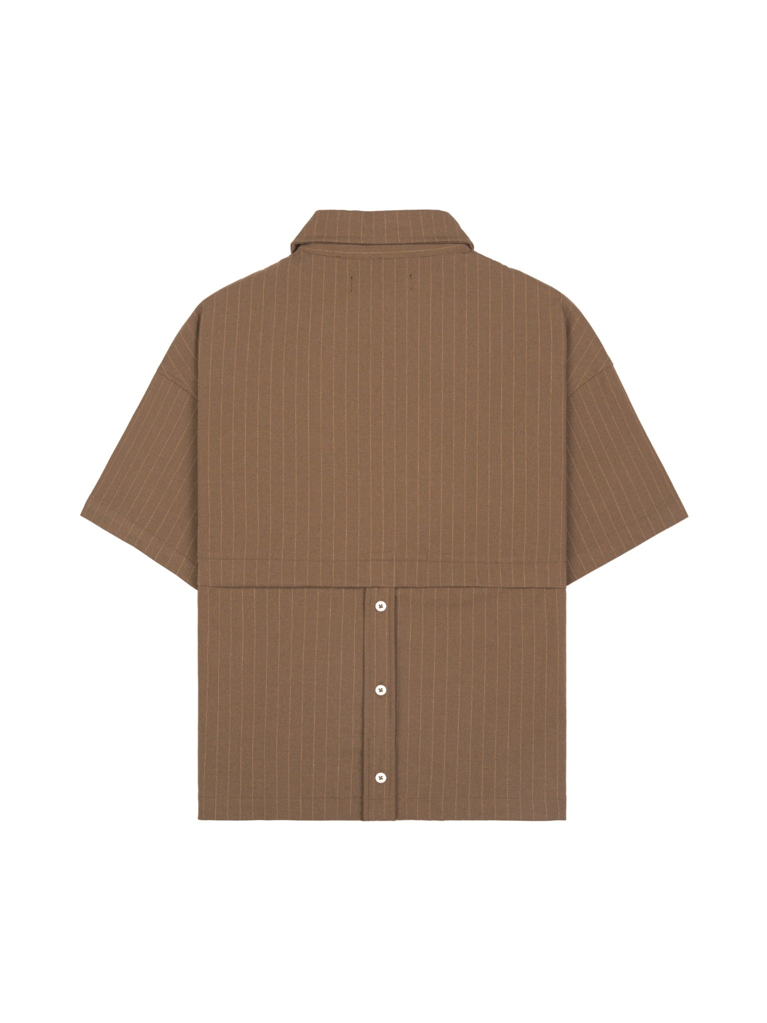  HOWS® URBAN PINSTRIPE SHIRT / BROWN 