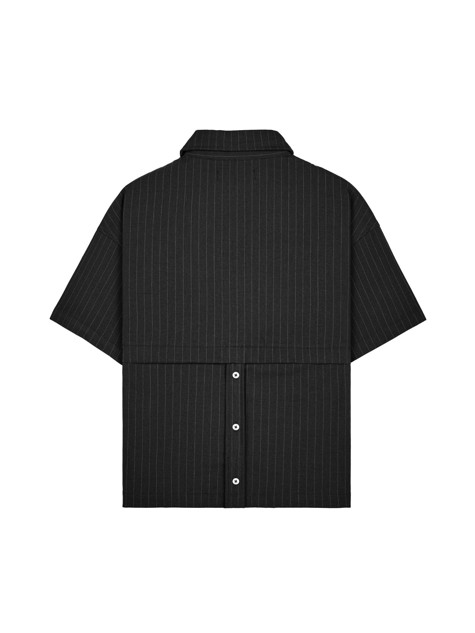 HOWS® URBAN PINSTRIPE SHIRT / BLACK 