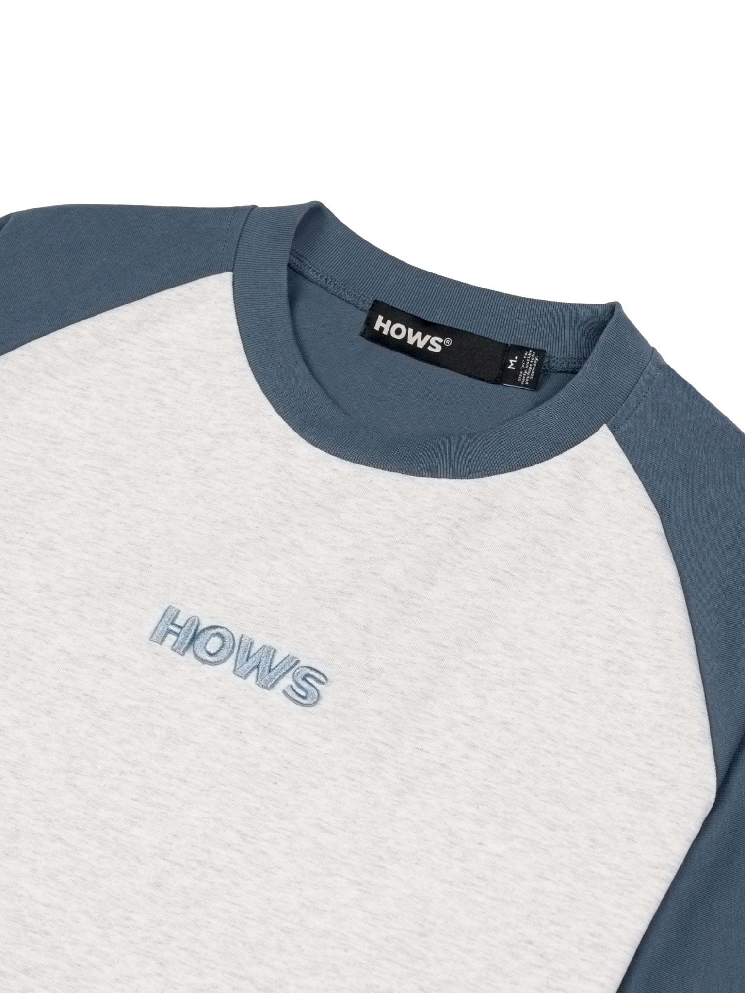  HOWS® URBAN CONTRAST RAGLAN T-SHIRT / LIGHT GREY 