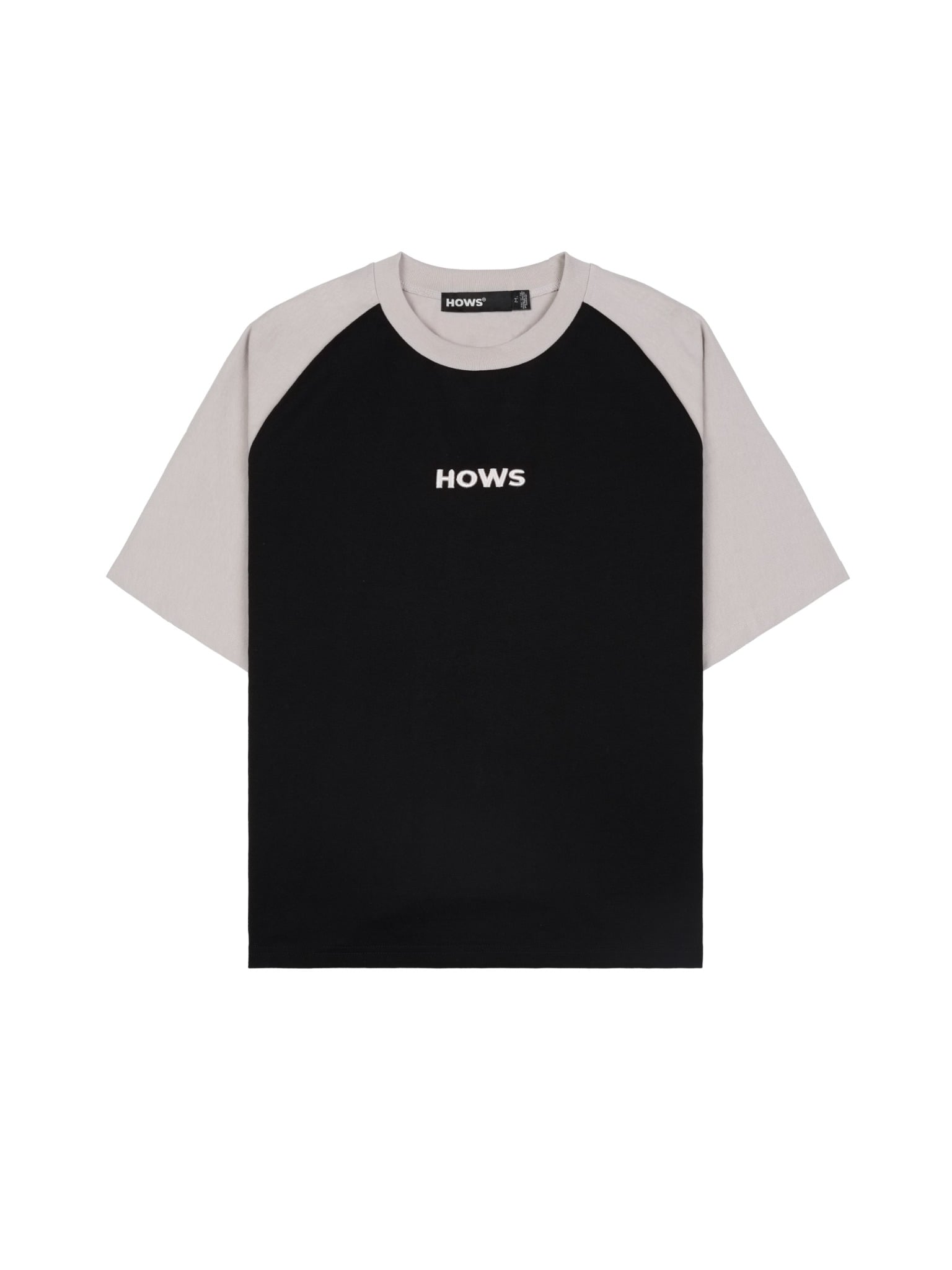  HOWS® URBAN CONTRAST RAGLAN T-SHIRT / BLACK 
