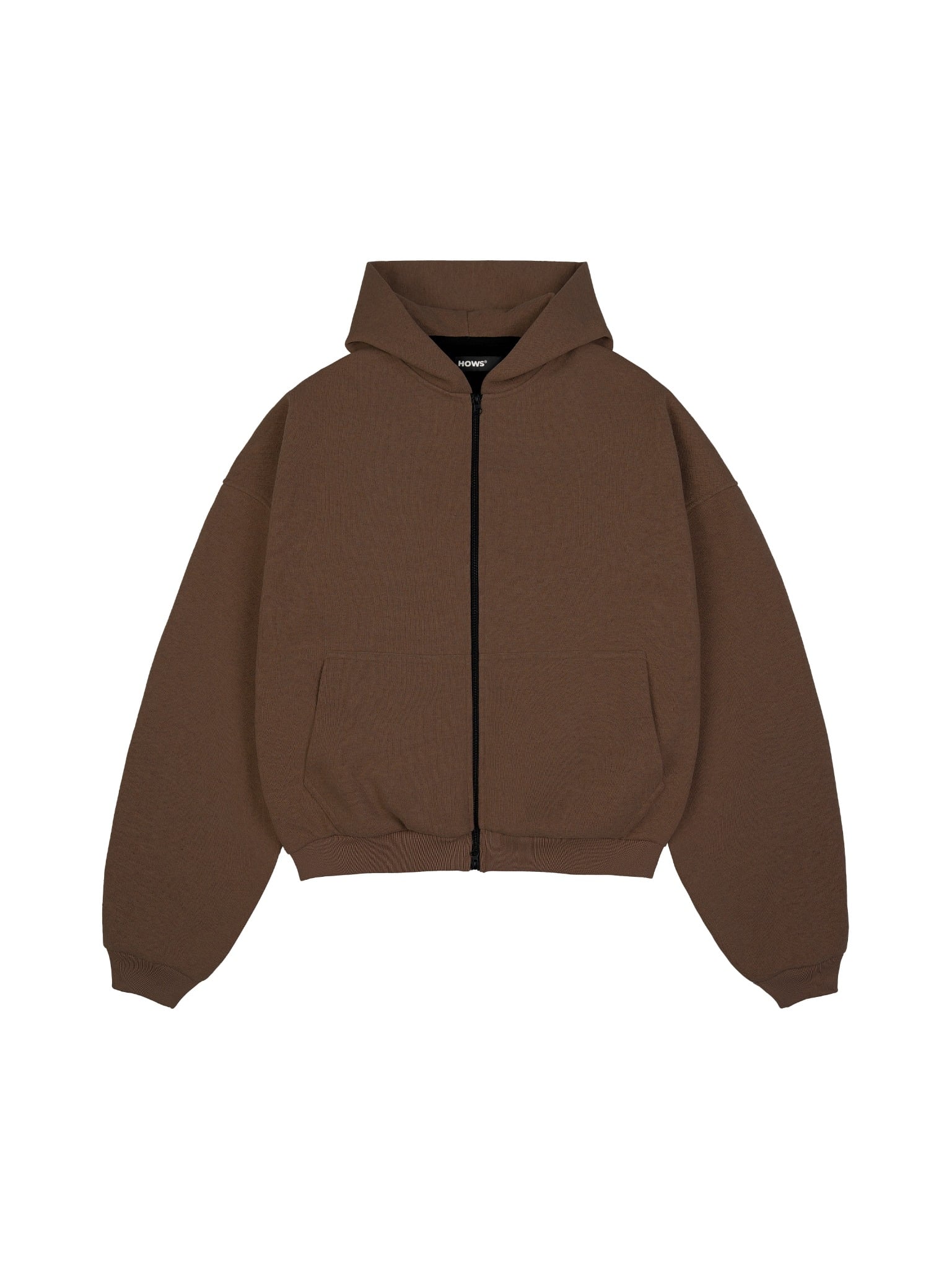  HOWS® HOODIE MELTON WOOL / BROWN 