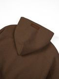  HOWS® HOODIE MELTON WOOL / BROWN 