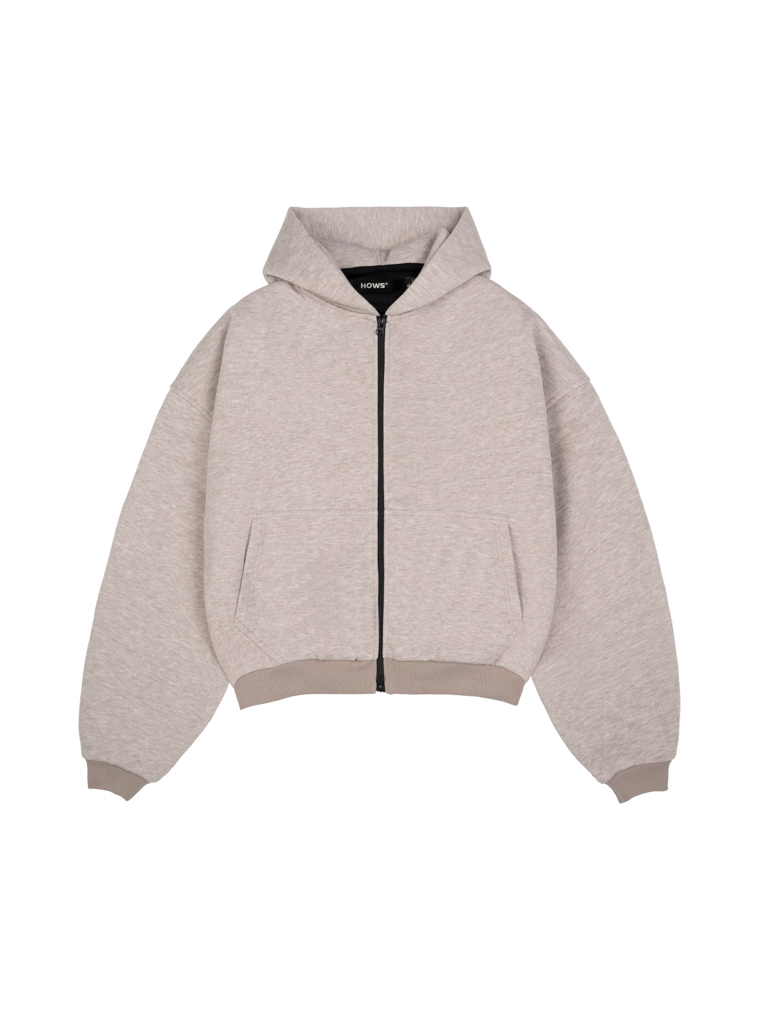  HOWS® HOODIE MELTON WOOL / LIGHT GREY 