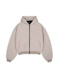  HOWS® HOODIE MELTON WOOL / LIGHT GREY 