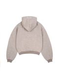  HOWS® HOODIE MELTON WOOL / LIGHT GREY 