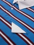  HOWS® OLD SCHOOL STRIPED POLO / NAVY x WHITE 