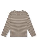  HOWS® STRIPED HENLEY LONG SLEEVE T-SHIRT / CREAM 