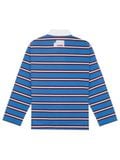  HOWS® OLD SCHOOL STRIPED LONG SLEEVE POLO / NAVY x WHITE 