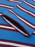  HOWS® OLD SCHOOL STRIPED LONG SLEEVE POLO / NAVY x WHITE 