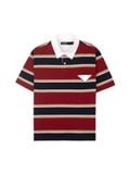  HOWS® OLD SCHOOL STRIPED POLO / RED x NAVY 