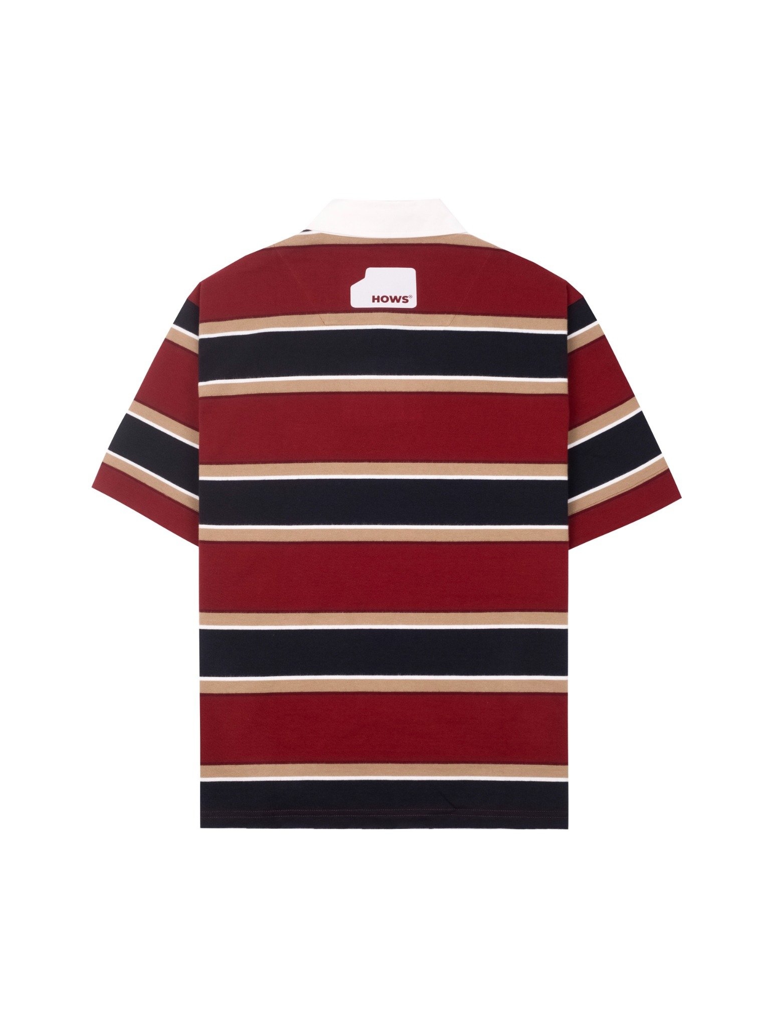  HOWS® OLD SCHOOL STRIPED POLO / RED x NAVY 