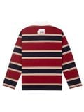  HOWS® OLD SCHOOL STRIPED LONG SLEEVE POLO / RED x NAVY 