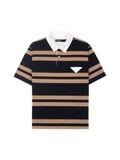  HOWS® OLD SCHOOL STRIPED POLO / BROWN x NAVY 