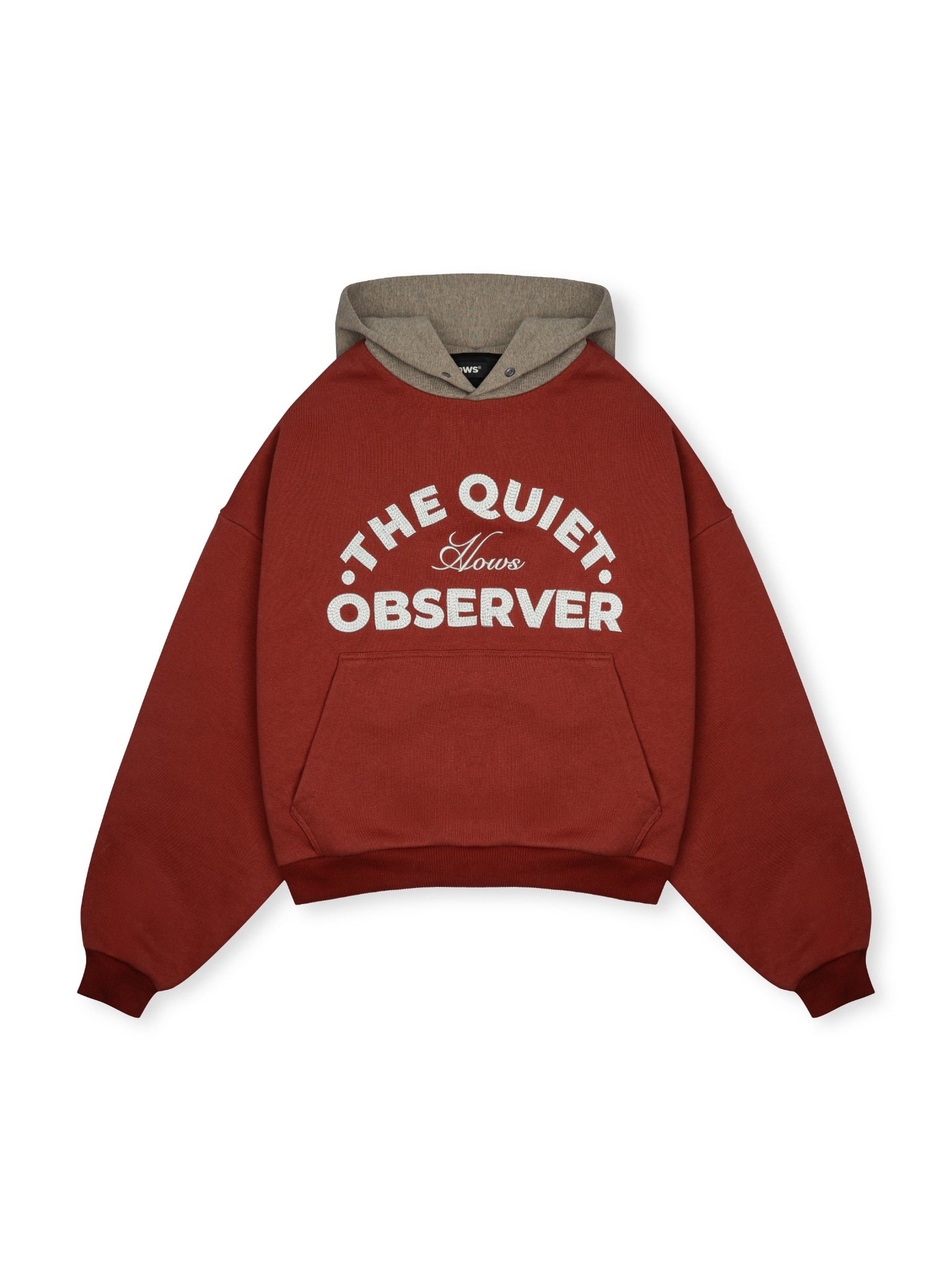  HOWS® QUIET OBSEVER HOODIE / RED 