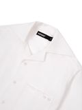  HOWS® LAYERED DETAIL BOXY SHIRT / WHITE 