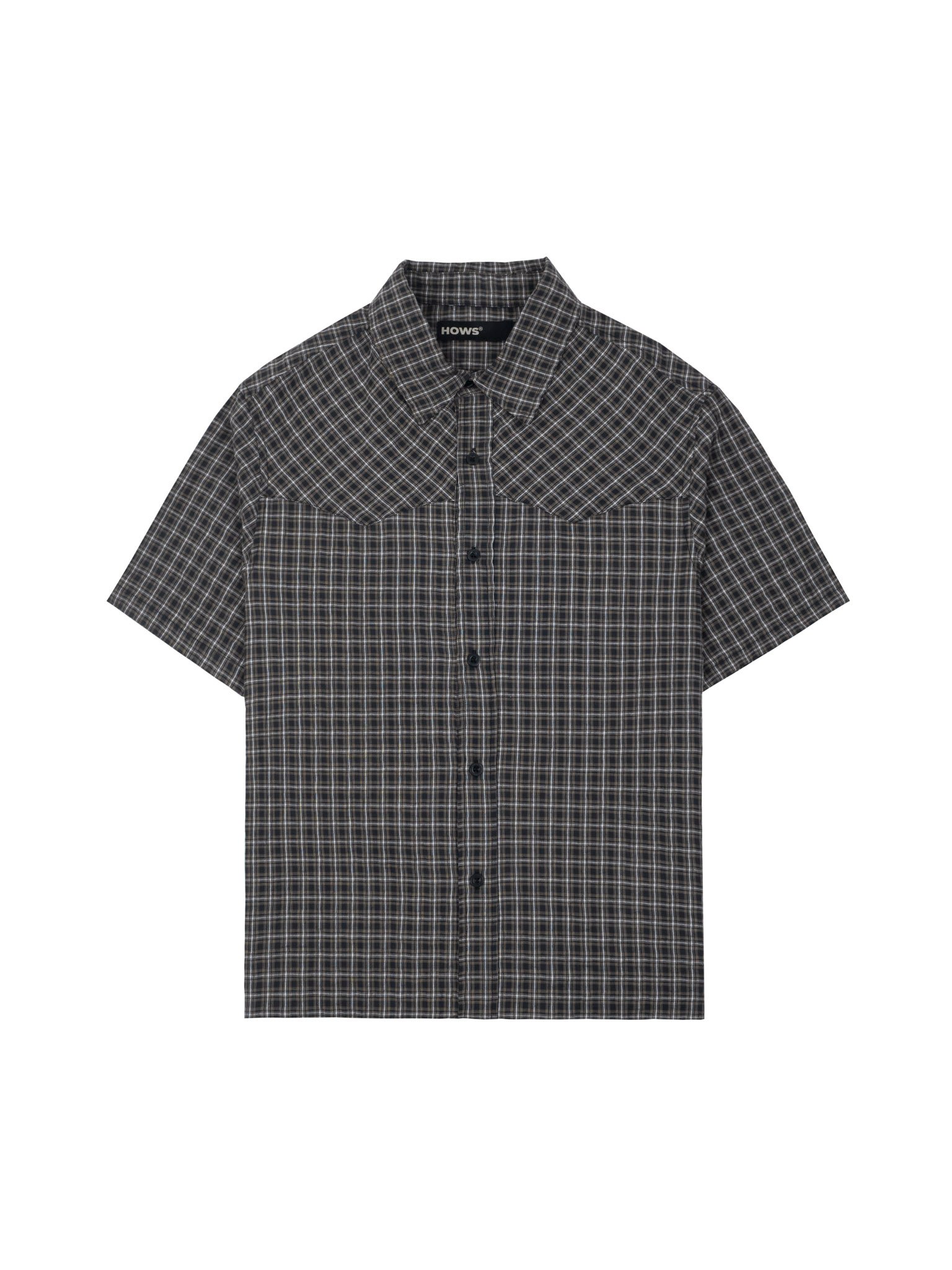  HOWS® BOXY PLAID SHIRT / DARK MOSS 