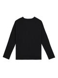  HOWS® WAFFLE LONG SLEEVE HENLEY / BLACK 
