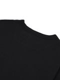  HOWS® WAFFLE LONG SLEEVE HENLEY / BLACK 