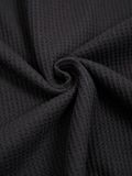  HOWS® WAFFLE LONG SLEEVE HENLEY / BLACK 