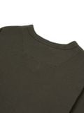  HOWS® WAFFLE LONG SLEEVE HENLEY / DARK MOSS 