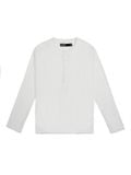  HOWS® WAFFLE LONG SLEEVE HENLEY / WHITE 