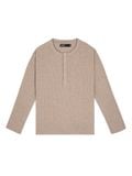 HOWS® WAFFLE LONG SLEEVE HENLEY / CAMEL 