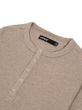  HOWS® WAFFLE LONG SLEEVE HENLEY / CAMEL 