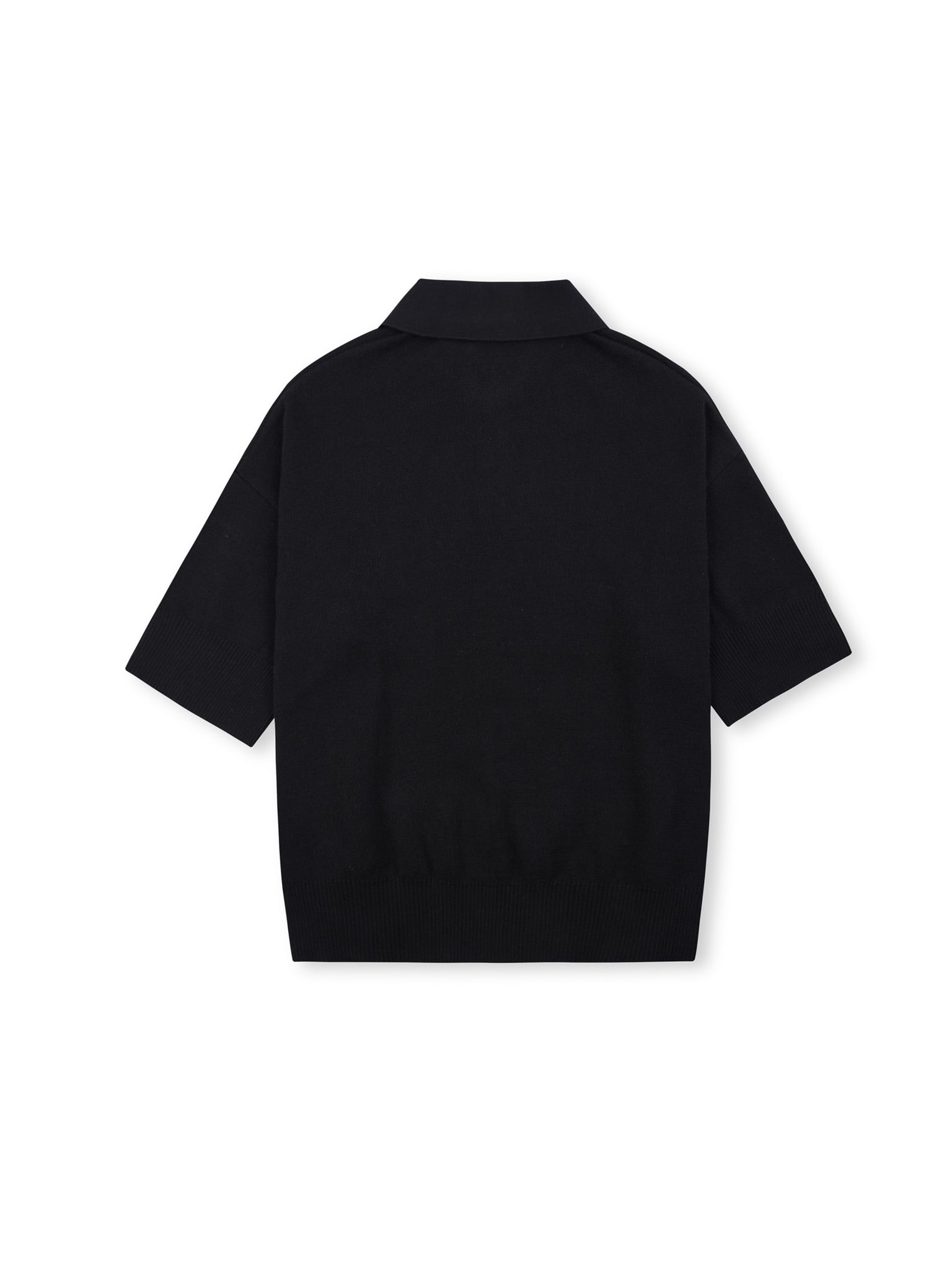  HOWS® KNITTED BASIC POLO / BLACK 