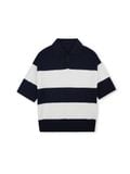  HOWS® KNITTED BASIC POLO / STRIPED NAVY 