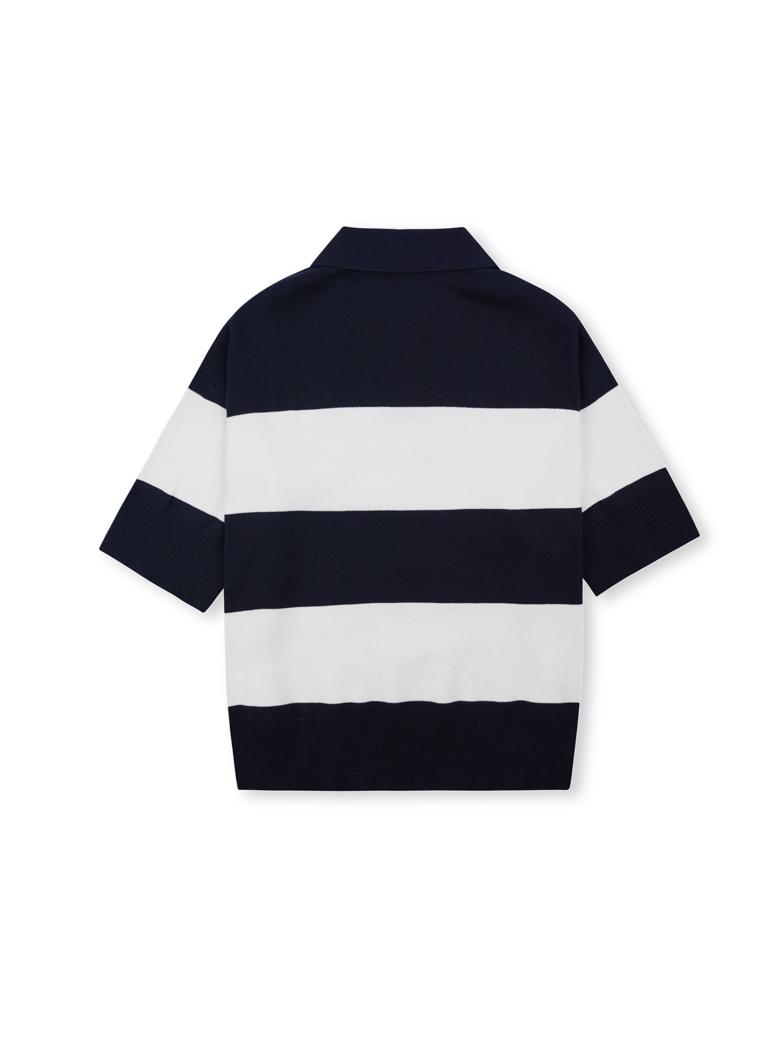  HOWS® KNITTED BASIC POLO / STRIPED NAVY 