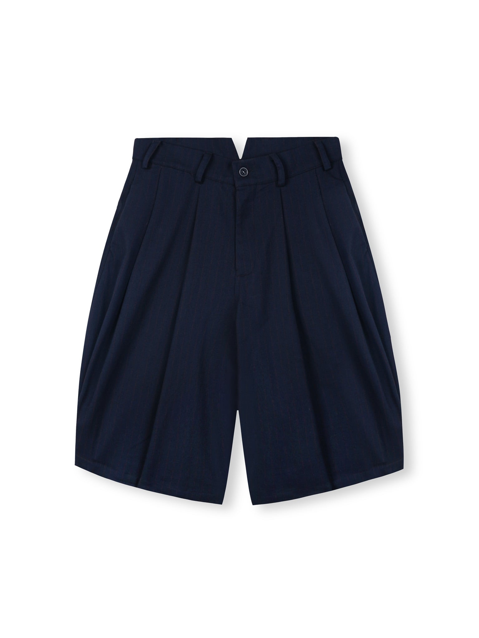  HOWS® THE QUIET STRIPE BAGGY SHORT / NAVY 