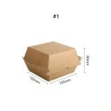 Hộp giấy kraft burger nâu 12x12x7cm