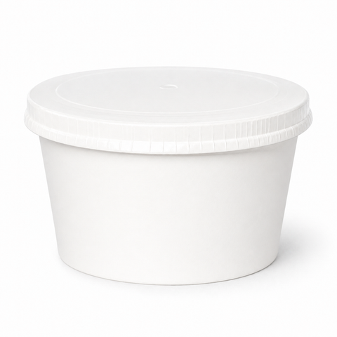  Bộ tô giấy trắng 1000ml + nắp giấy 