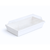  Hộp giấy trắng paper box with clear PET lid 1985 