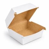 Hộp giấy Burger trắng (12x12x7cm)