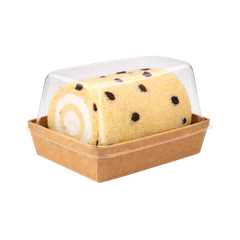  Khay giấy Kraft paper box with clear PET lid 1209 (Brown) 