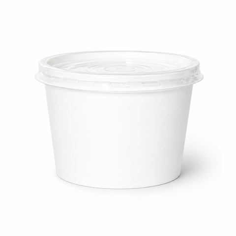  Bộ Tô giấy trắng 500ml - 17oz có kèm nắp 